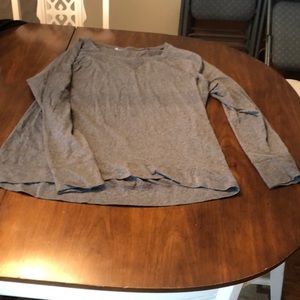 Simple long sleeve grey top